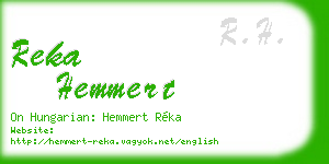 reka hemmert business card